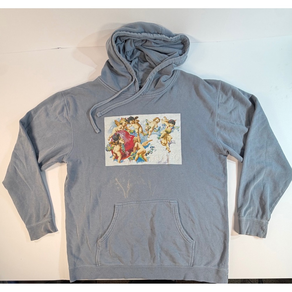 Boys Lie Cherub Graphic Hoodie Blue Carson Patrick Bowie Quote One Size